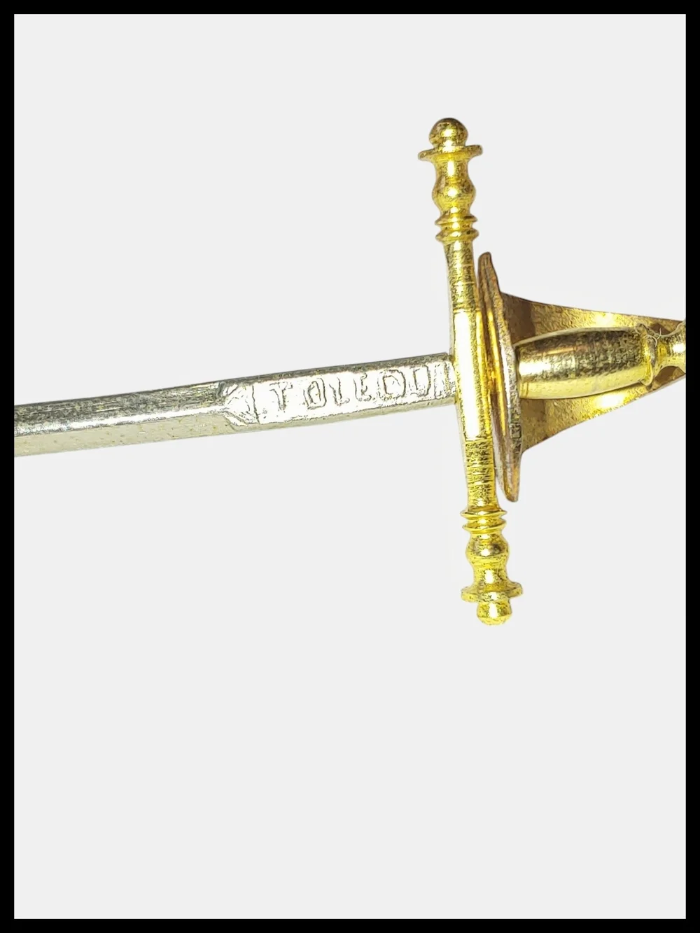 Vintage Toledo Spain Mini Sword Toothpicks Barware Set with Stand
